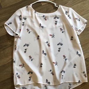 Loft Floral short sleeve blouse